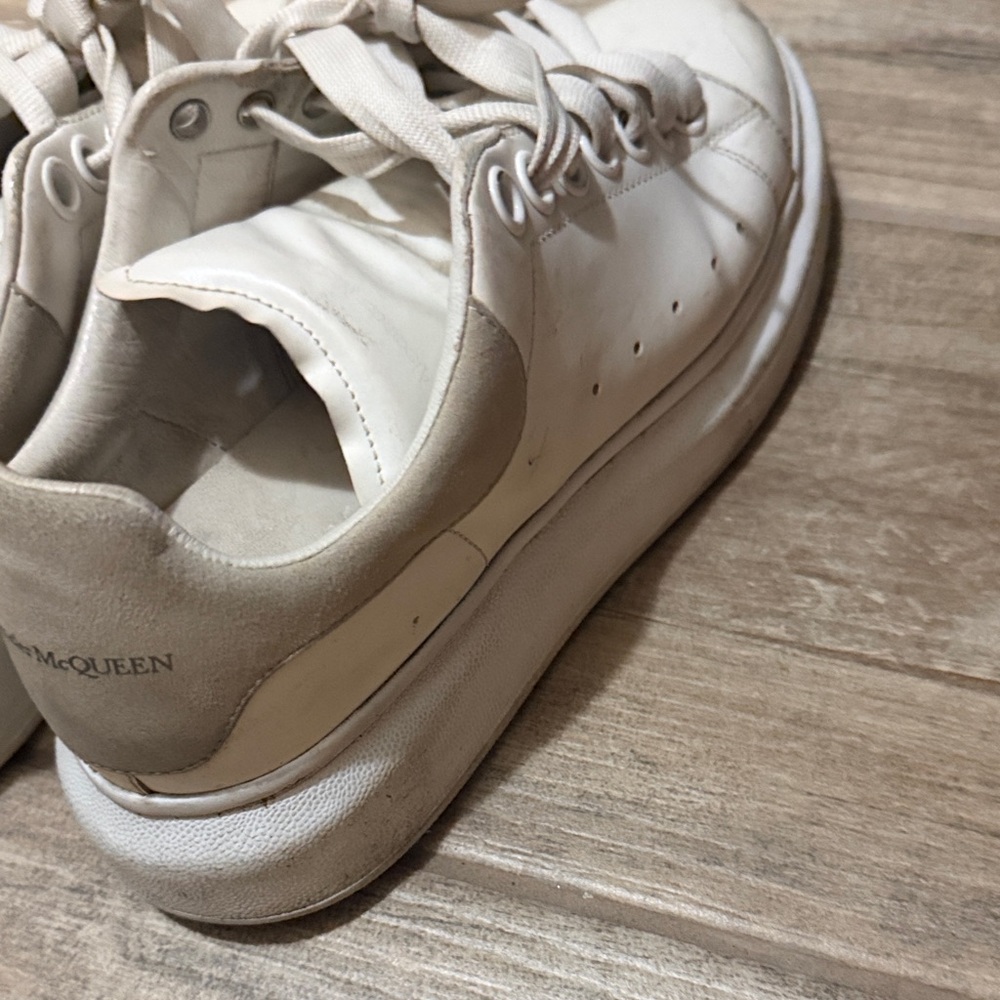 Alexander McQueen Cream and White Sneakers